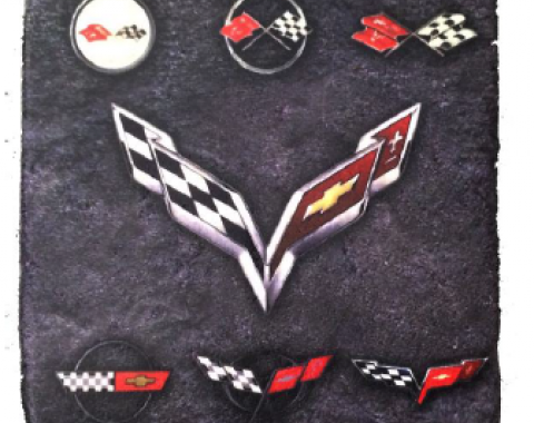 Corvette Generation Stone Tile Coaster, Dark Stone