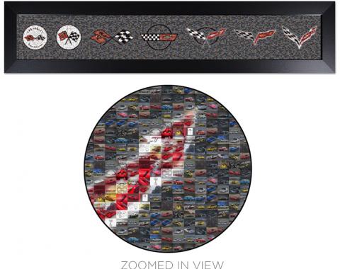 Corvette Generations Mosaic Framed Panel