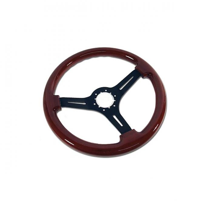 Corvette Steering Wheel, Mahogany & Black 3 Spoke, 1968-1982