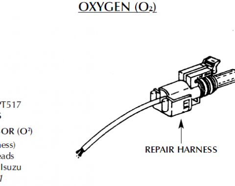 Corvette Repair Harness, Oxygen Sensor, 1992-1995