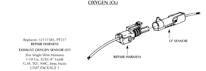 Corvette Repair Harness, Oxygen Sensor, 1992-1995