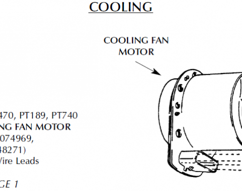 Corvette Repair Harness, Cooling Fan Motor, 1984-1996