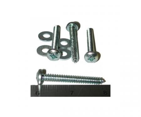 Corvette Armrest Screws & Washers, 4 Piece Set, 1965-1967