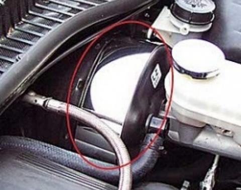 Corvette Power Brake Booster Cover, Stainless Steel, 1997-2010