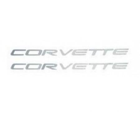 Corvette Fuel Rail Cover Decals,  "Corvette" Letters, 1997-2004