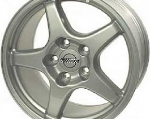 Corvette Aluminum Wheel, 17"x 9.5" x 56mm, 5-Spoke, 1988-2004