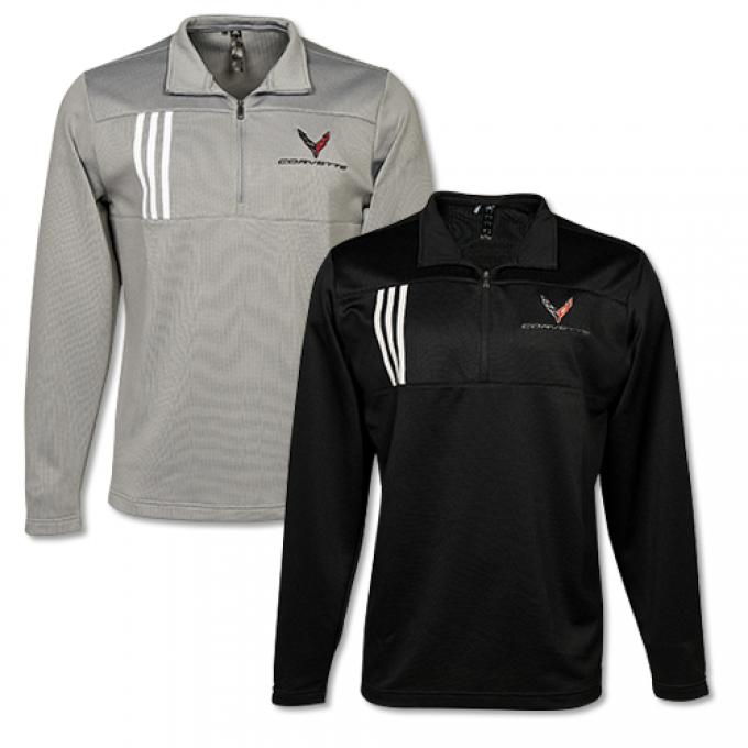 2020 Corvette Adidas 3 Stripe 1/4 Zip