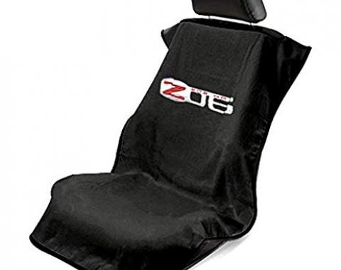 Seat Armour 2005-2013 Corvette Seat Towel, Black with C6 Z06 Logo SA100COR6ZB