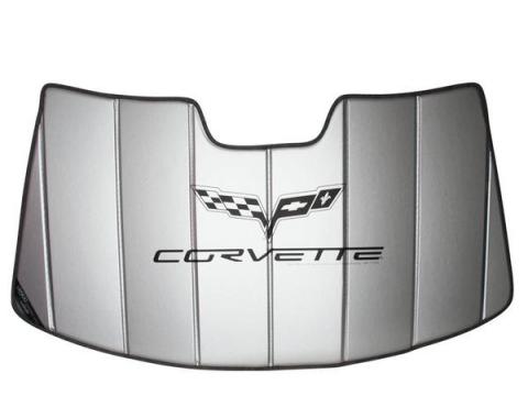 Corvette Accordian Style Windshield Sunshade, with C6 Logo