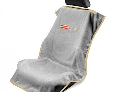 Seat Armour 2005-2013 Corvette Seat Towel, Grey with C6 Z06 Logo SA100COR6ZG
