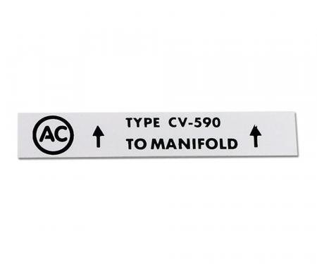 Corvette Tag, PCV Valve CV-590, 1962-1964