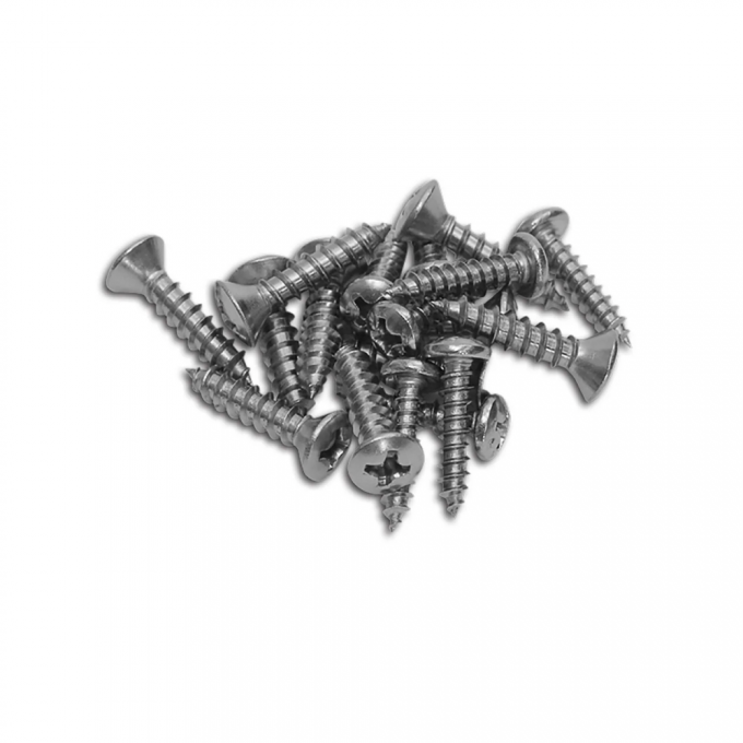 Corvette Sill Plate Screw Set, 18 Piece, 1956-1960