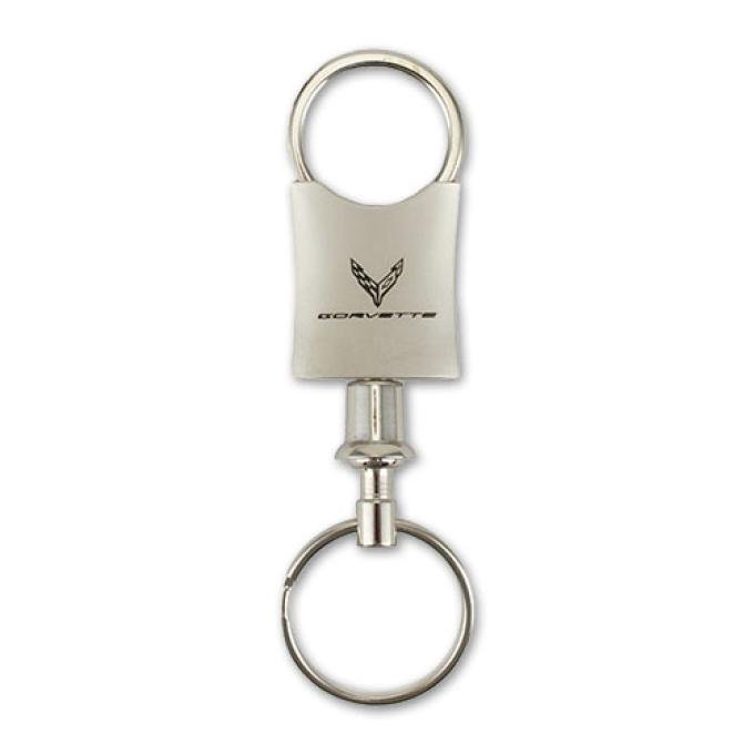 C8 Corvette Curved Ring Pull-a-Part Key Tag