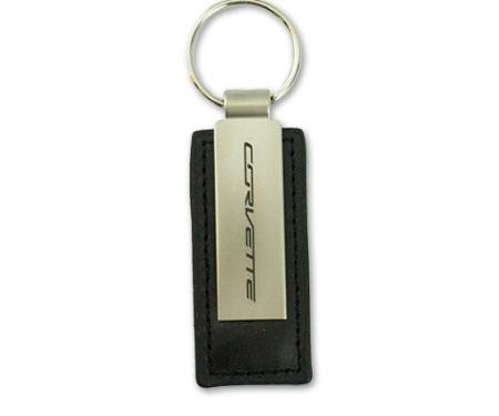 C7 Corvette Metal/Leather Key Tag