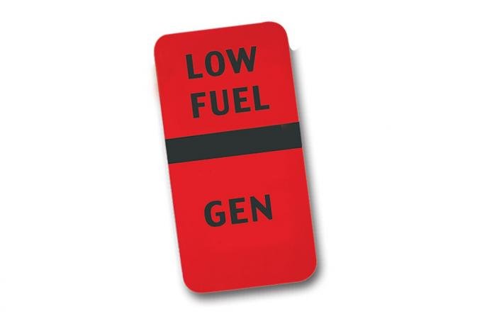 Corvette Low Fuel/Generator Instrument Lens, 1977-1979