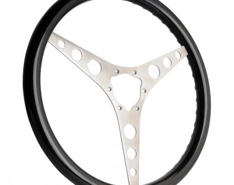 Corvette Steering Wheel, Black, 3 Spoke 15", 1956-1962