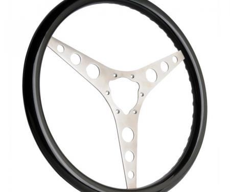 Corvette Steering Wheel, Black, 3 Spoke 15", 1956-1962
