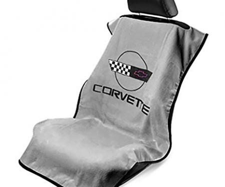 Seat Armour 1984-1996 Corvette Seat Towel, Gray with C4 Logo SA100COR4G