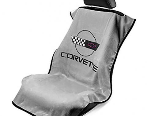 Seat Armour 1984-1996 Corvette Seat Towel, Gray with C4 Logo SA100COR4G