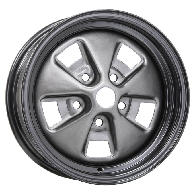 Wheel Vintiques 14x6 25 Series Mercury Cougar 1969-70 Black Outer/Argent 5x4.5" bolt 4" backspace 25-461204-B