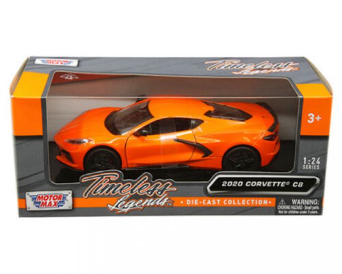 Motormax Timeless Legends 2019 C7 Corvette ZR1 1/24 Diecast | Orange