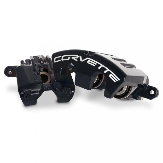 Corvette Remanufactured Brake Caliper Set, Powder Coated Black, 2005-2013