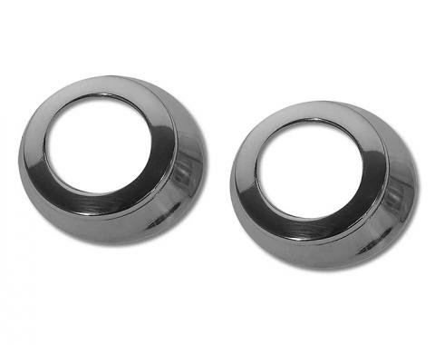 Corvette Window Crank Bezels, Stainless Steel, 1963-1964