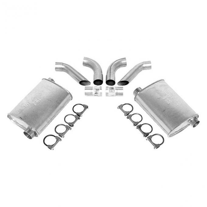 Corvette Dynomax Super Turbo Mufflers, 2 1/2 Inch, 1974-1982