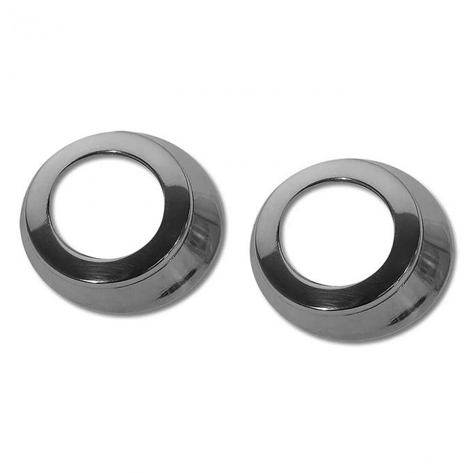 Corvette Window Crank Bezels, Stainless Steel, 1963-1964