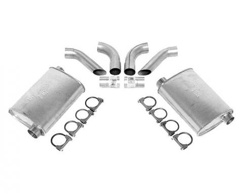 Corvette Dynomax Super Turbo Mufflers, 2 1/2 Inch, 1974-1982