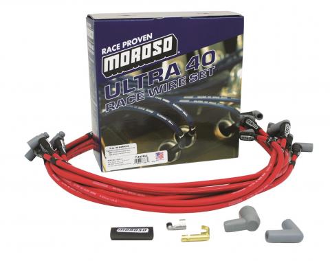 Corvette Moroso Ultra 40 Unsleeved Custom-Fit Wire Sets, Red, 1975-1982