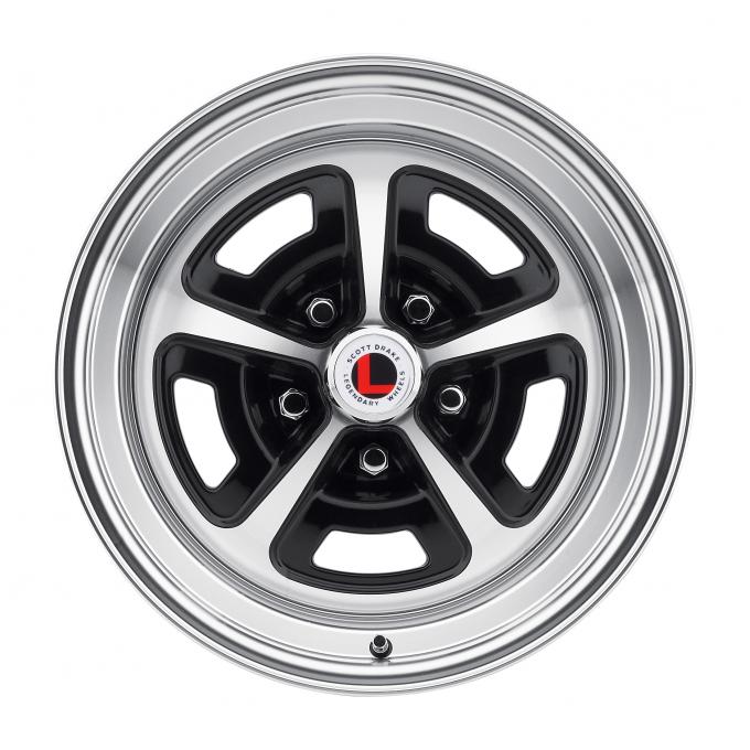 Legendary Wheels 15 X 7 Magnum Alloy Wheel, 5 on 4.5 BP, 4.25 BS, Gloss Black / Machined LW50-50754A