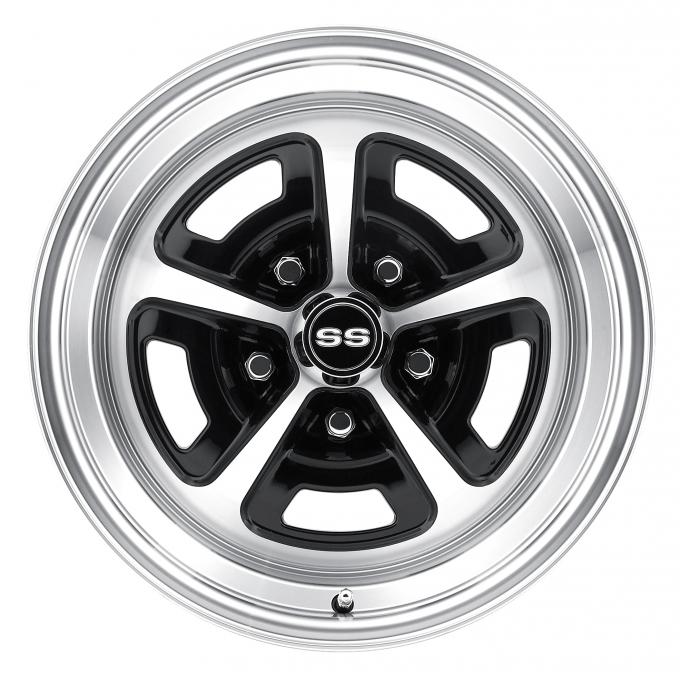 Legendary Wheels 15 X 7 Magnum Alloy Wheel, 5 on 4.75 BP, 4.25 BS, Gloss Black/Machined LW50-50757A