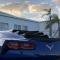 GlassSkinz 2014-19 Corvette Bakkdraft Rear Window Valance / Louver C7BAKKDRAFT | Laguna Blue G7H
