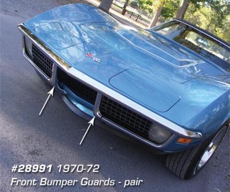 Corvette Front Bumper Guards, Pair, 1970-1972