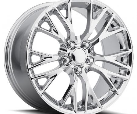 Factory Reproductions C7 Corvette Wheels 19X10 5X4.75 +40 HB 70.3 2015 C7 Z06 Chrome With Cap FR Series 22 22910403401