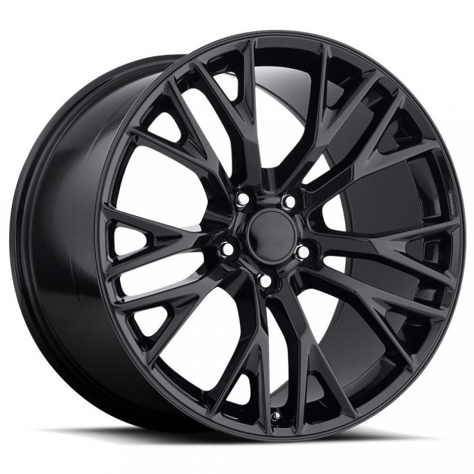 Factory Reproductions C7 Corvette Wheels 19X10 5X4.75 +40 HB 70.3 2015 C7 Z06 Gloss Black With Cap FR Series 22 22910403402