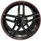 Camaro 18 X 9.5 C6 Z06 Reproduction Wheel, Black With Red Banding, 1993-2002