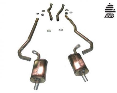 Corvette Deluxe Exhaust System, 454 4-Speed, 2 1/2" with Magnaflow Mufflers, 1970-1972