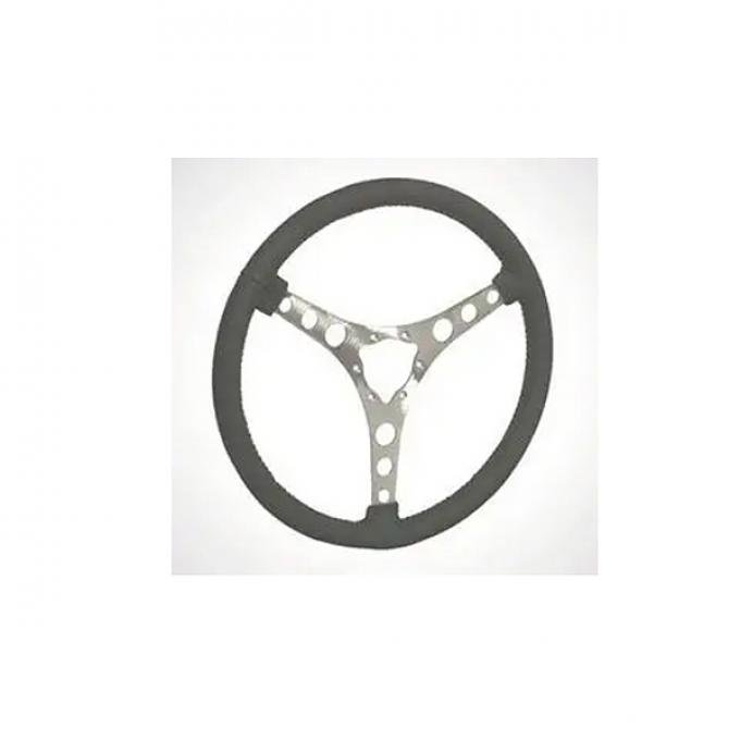 Corvette Steering Wheel, New, 15", Black Leather Wrapped (20), 1958-1962