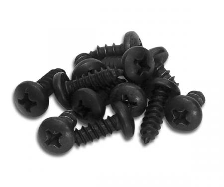 Corvette Windshield Pillar Post Weatherstrip and Retainer Screw Set, 12 Pieces, 1968-1972