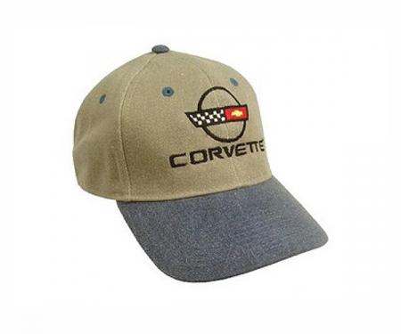 C4 Corvette Blue & Khaki Low Profile Brushed Twill Hat