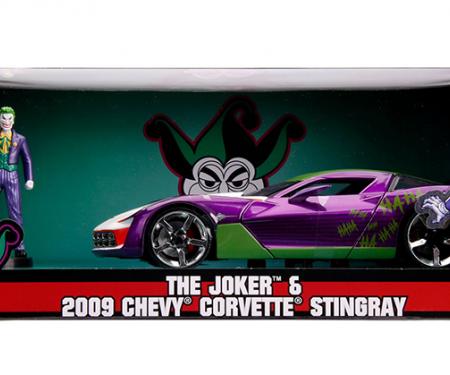 Jada 1:24 W/B - DC Comics - The Joker & 2009 Chevrolet Corvette Stingray (Purple/White/Green)