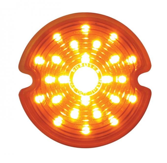 United Pacific 25 LED 12V Front Parking Light, Amber Lens For 1953-62 Chevy Corvette CPL5362A