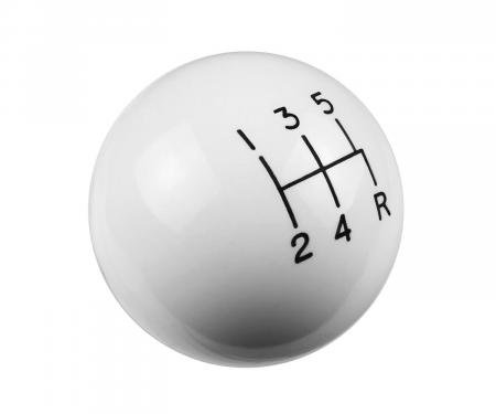 Hurst Shift Knob, 5-Speed Pattern, White 1630004