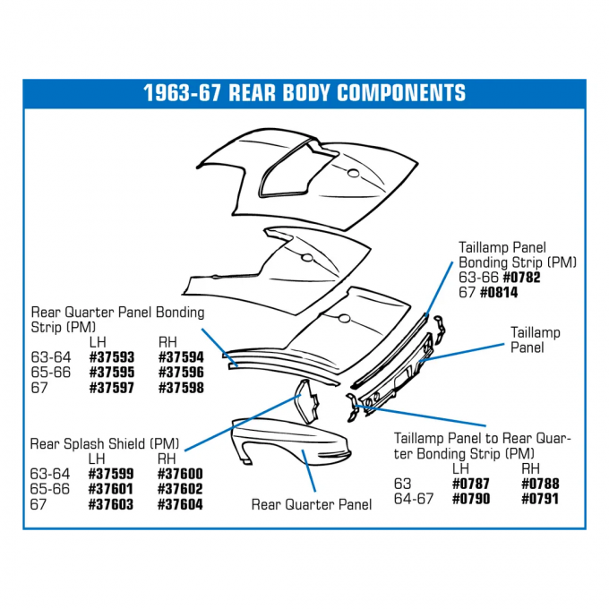 Corvette Rear Quarter Panel, Gray Left (Press Molded), 1965-1966