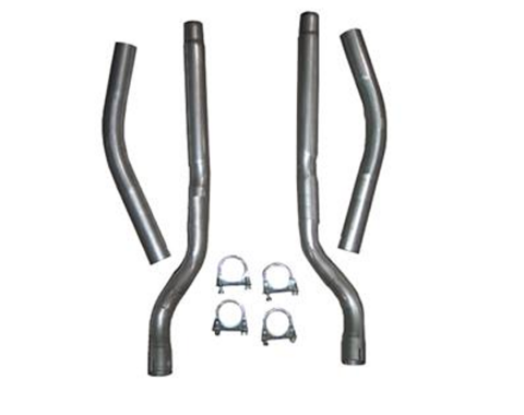 Corvette Aluminized Tail Pipes, Set of 2, 1956-1958
