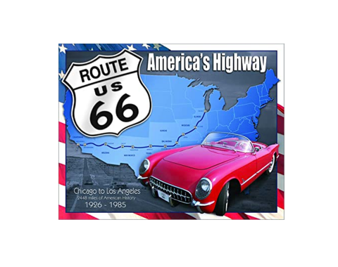 Tin Sign, Route 66 - 1926 to 1985