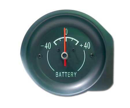 Corvette Amp Gauge, Green Face, 1968-1971