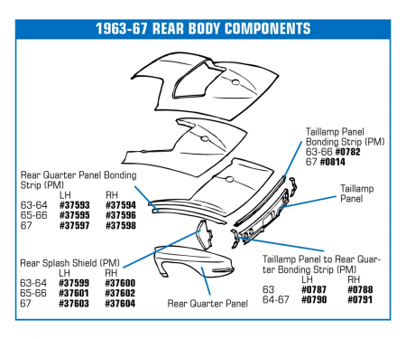 Corvette Rear Quarter Panel, Gray Left (Press Molded), 1965-1966